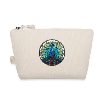 Peacock Colorful Watercolor Animal Illustration - Organic Pouch - nature - Front