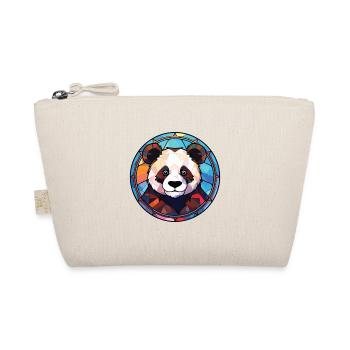 Panda Colorful Watercolor Animal Pet Illustration - Organic Pouch - nature - Front