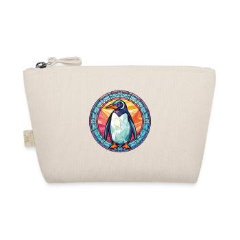 Penguin Colorful Watercolor Animal Illustration - Organic Pouch - nature - Front