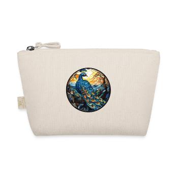 Peacock Colorful Watercolor Animal Illustration - Organic Pouch - nature - Front