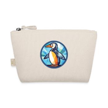 Penguin Colorful Watercolor Animal Illustration - Organic Pouch - nature - Front