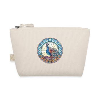 Peacock Colorful Watercolor Animal Illustration - Organic Pouch - nature - Front