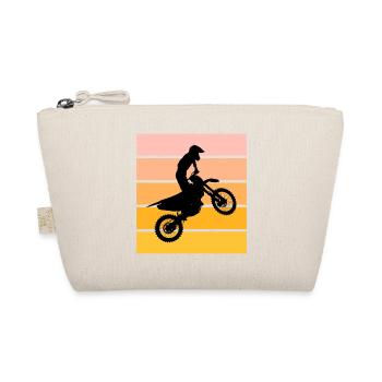 Motocross Silhouette Coucher de soleil - Trousse biologique - nature - Devant