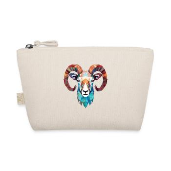 Bighorn Sheep Colorful Watercolor Animal Cartoon - Organic Pouch - nature - Front