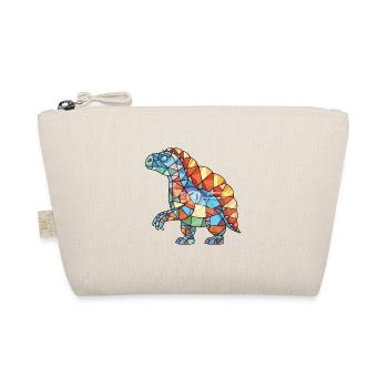 Dinosaur Colorful Watercolor Animal Illustration - Organic Pouch - nature - Front