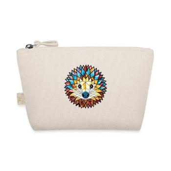 Hedgehog Colorful Watercolor Animal Illustration - Organic Pouch - nature - Front