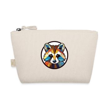 Raccoon Colorful Watercolor Animal Illustration - Organic Pouch - nature - Front