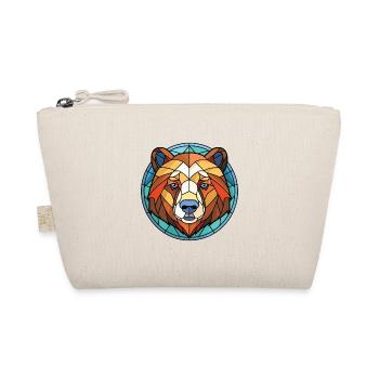 Himalayan Bear Colorful Watercolor Animal Cartoon - Organic Pouch - nature - Front