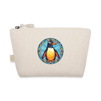 Penguin Colorful Watercolor Animal Illustration - Organic Pouch - nature - Front