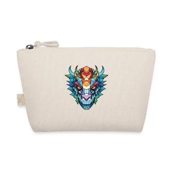 Dragon Colorful Watercolor Animal Pet Illustration - Organic Pouch - nature - Front