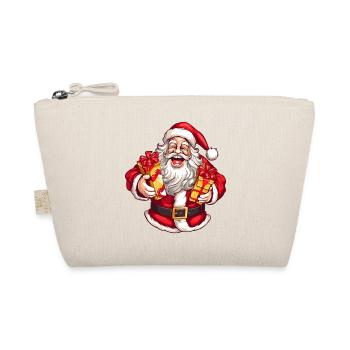 Rire joyeux Père Noël avec des cadeaux - Trousse biologique - nature - Devant