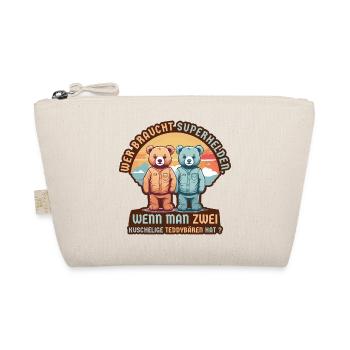 Superhero Bear - Organic Pouch - nature - Front