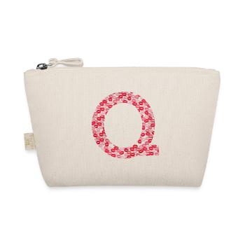Buchstabe Q - Kisses T-Shirt - Bio-Täschchen - Natur - Vorne