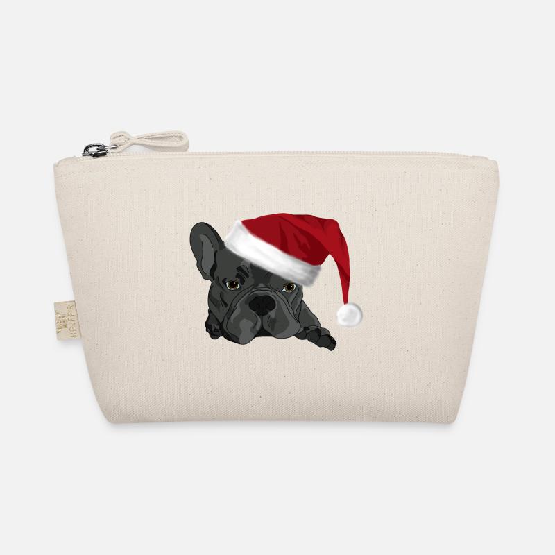 Bouledogue avec chapeau de Père Noël Trousse biologique