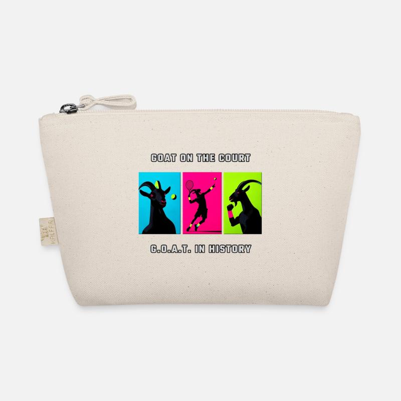 GOAT Tennis Triptychon – Court Legend - Bio-Täschchen - Natur