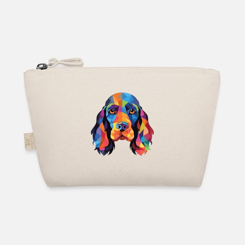 American Cocker Spaniel Hund Buntes Aquarell - Bio-Täschchen - Natur