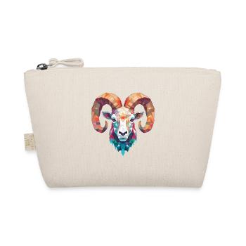Bighorn Sheep Colorful Watercolor Animal Cartoon - Organic Pouch - nature - Front