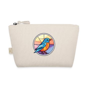Blauer Vogel Buntes Aquarell Tier Illustration - Bio-Täschchen - Natur - Vorne
