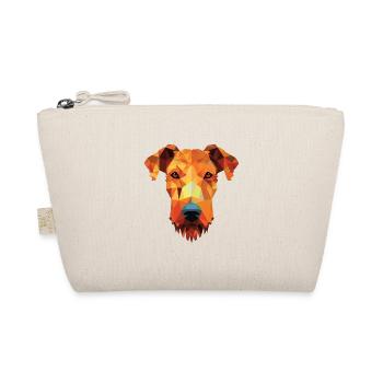 Airedale Terrier Hund Buntes Aquarell Tier - Bio-Täschchen - Natur - Vorne