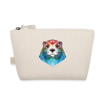Otter Colorful Watercolor Animal Pet Illustration - Organic Pouch - nature - Front