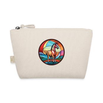 Pony Colorful Watercolor Animal Pet Illustration - Organic Pouch - nature - Front