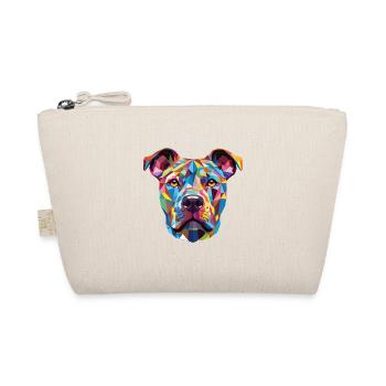 American Pitbull Terrier Dog Breed Watercolor - Organic Pouch - nature - Front