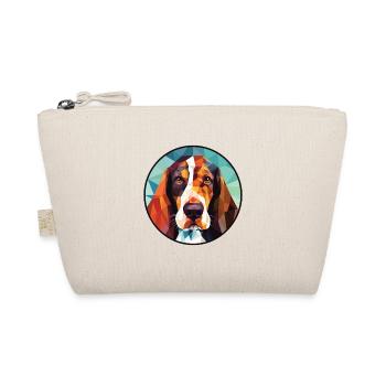 Basset Artesien Normand Dog Breed Watercolor Glass - Organic Pouch - nature - Front