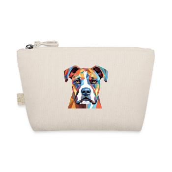 Bull Boxer Hund Rasse Aquarell Glas Illustration - Bio-Täschchen - Natur - Vorne