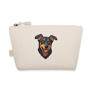 Beauceron Dog Breed Cartoon Kawaii Illustration - Organic Pouch - nature - Front