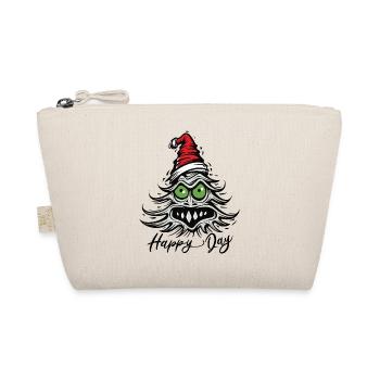 Funny Crazy Christmas Tree Christmas - Organic Pouch - nature - Front