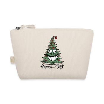 Funny Crazy Christmas Tree Christmas - Organic Pouch - nature - Front