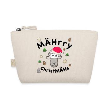 MÄHrry ChristMÄHs, Weihnachten, lustiges Schaf - Bio-Täschchen - Natur - Vorne