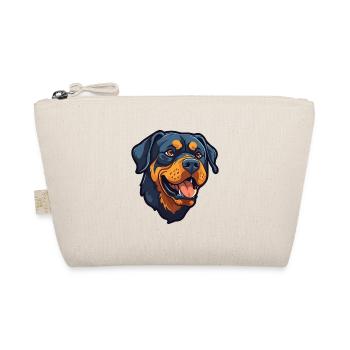 Rottweiler Hunderasse Cartoon Kawaii Illustration - Bio-Täschchen - Natur - Vorne