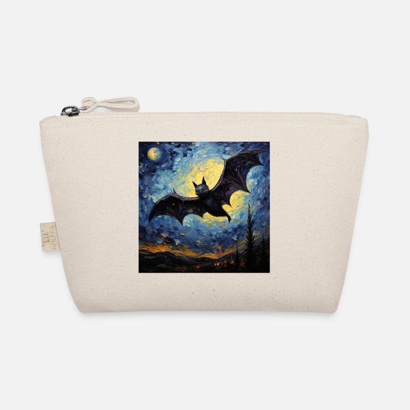 fledermaus, van gogh, sternennacht, tier - Bio-Täschchen - Natur