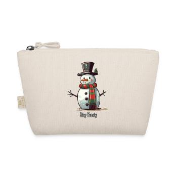 Bonhomme de neige drôle Stay Frosty - Trousse biologique - nature - Devant