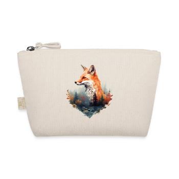 Geometric fox with forest in triangle look - Organic Pouch - nature - Front