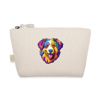 Australian Shepherd Dog Breed Cartoon Kawaii Illus - Organic Pouch - nature - Front