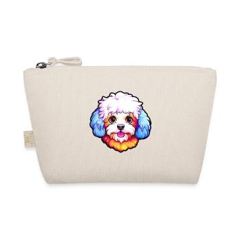 Bichon Frise Dog Breed Cartoon Kawaii Illustration - Organic Pouch - nature - Front