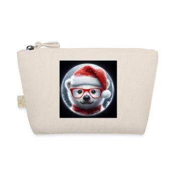Bébé ours polaire comme Père Noël - Trousse biologique - nature - Devant