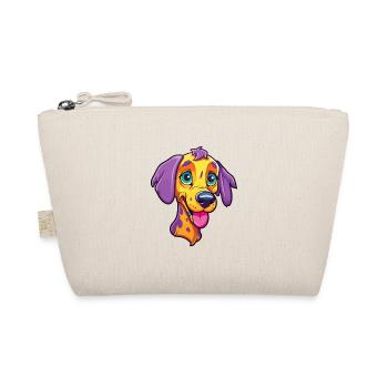 Leopard Cur Dog Breed Cartoon Kawaii Illustration - Organic Pouch - nature - Front