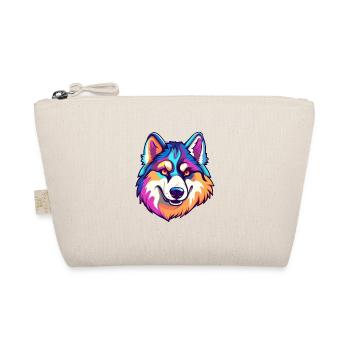 Husky Dog Breed Cartoon Kawaii Illustration - Organic Pouch - nature - Front