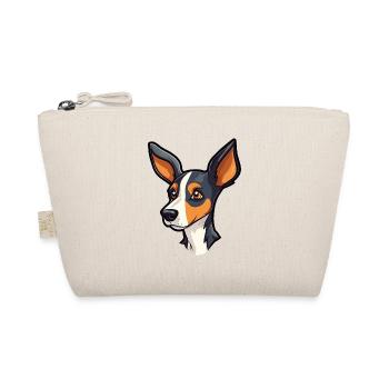 Decker Rat Terrier Dog Breed Cartoon Kawaii Illust - Organic Pouch - nature - Front
