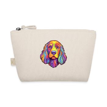 Russian Spaniel Dog Breed Cartoon Kawaii Illustrat - Organic Pouch - nature - Front