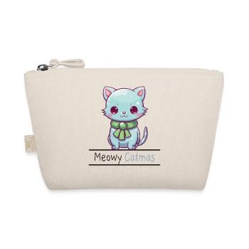 Meowy Catmas Funny Cats Christmas - Organic Pouch - nature - Front