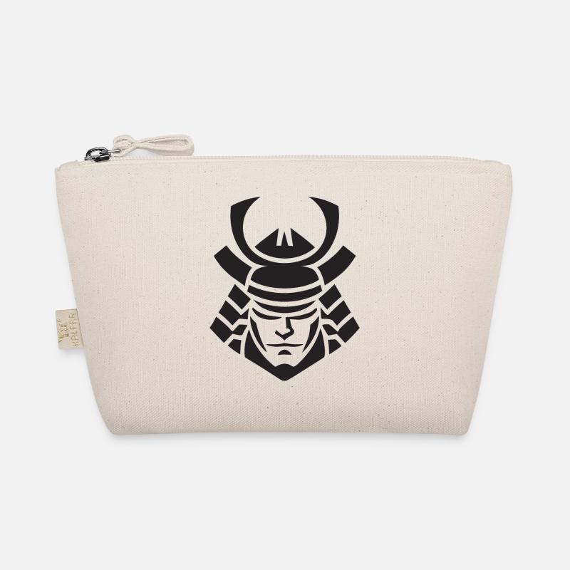 Samurai Helmet Logo Katana Swordsman Organic Pouch