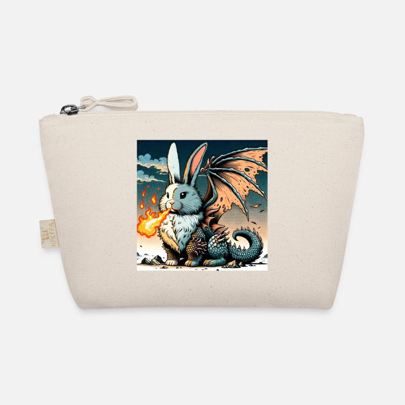 Feuerspeiender Hase Drache #01 Bio-Täschchen