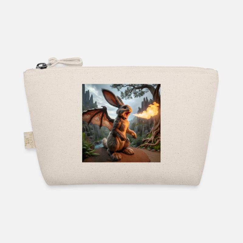 Feuerspeiender Hase Drache #17 Bio-Täschchen