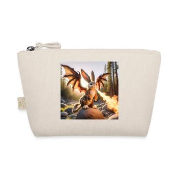 Fire Breathing Bunny Dragon #12 - Organic Pouch - nature - Front