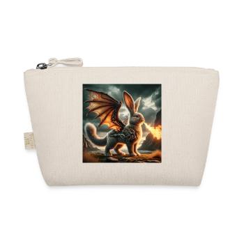Fire Breathing Bunny Dragon #03 - Organic Pouch - nature - Front
