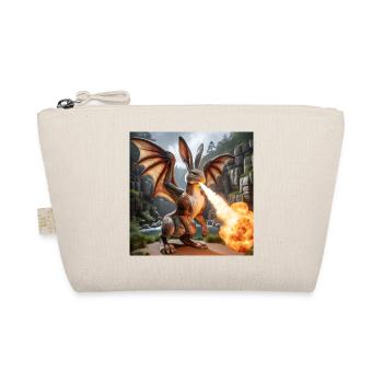 Fire Breathing Bunny Dragon #09 - Organic Pouch - nature - Front